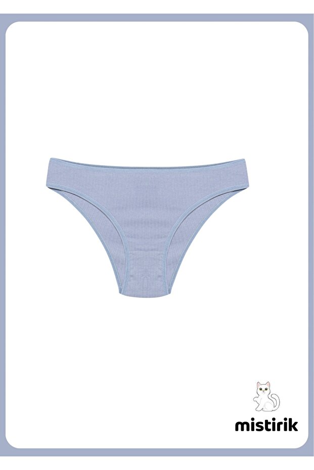 Taranto Model Ribbed Cotton Slip Flexible Comfortable Breathable Underpants Purple Color