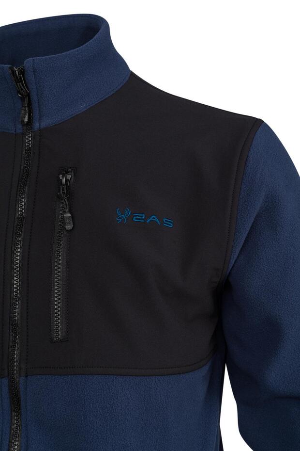 Ανδρικό φούτερ Fleece - Χρώματα Blue και Luzifon - 3