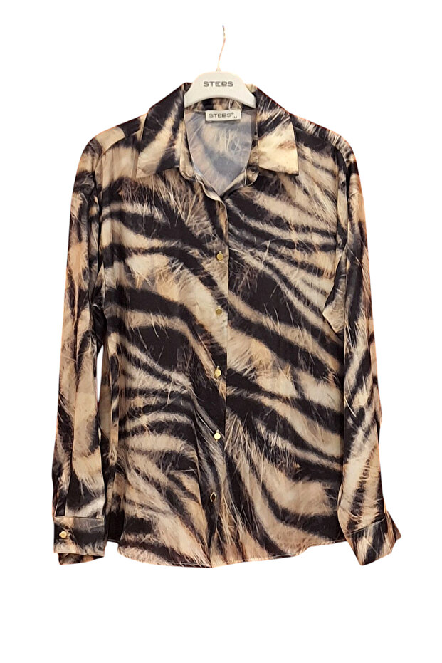 قميص ساتان منقوش - 1