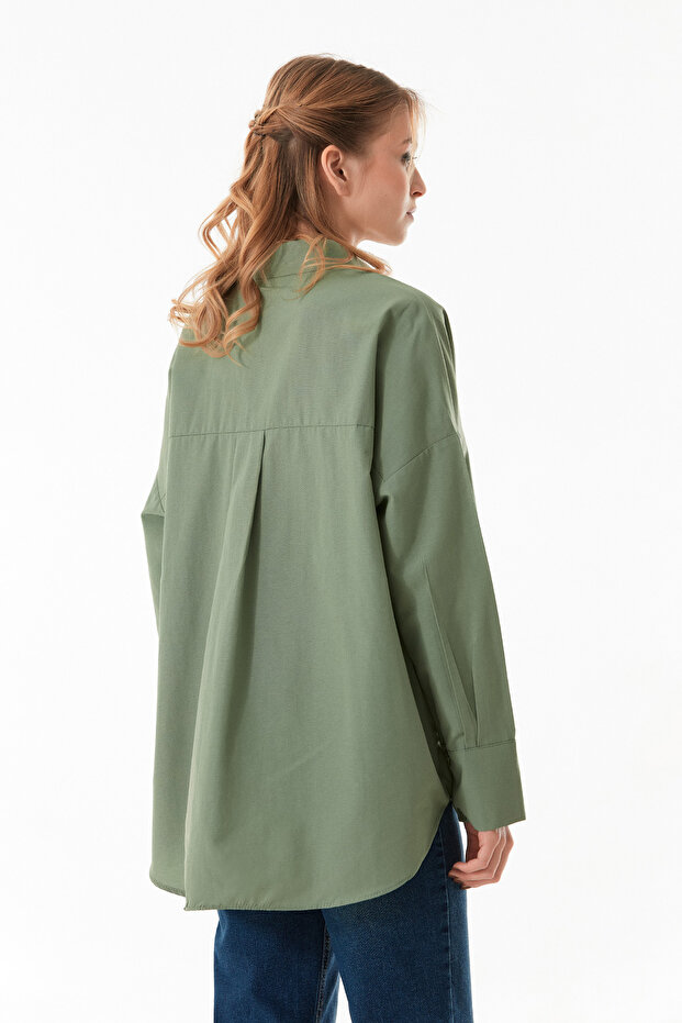 Basic Arkası Uzun Salaş Gömlek - 5