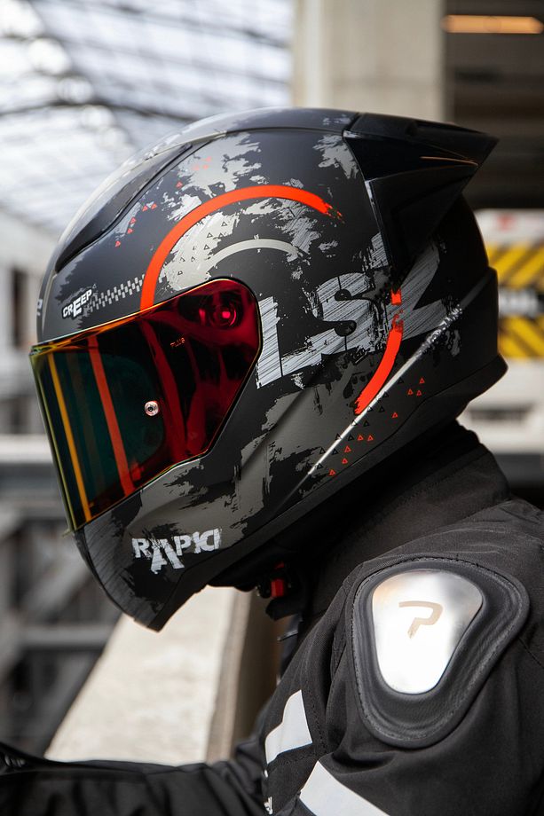 RAPID 2 RACE CIRCLE MAT SİYAH-KIRMIZI KASK - 1