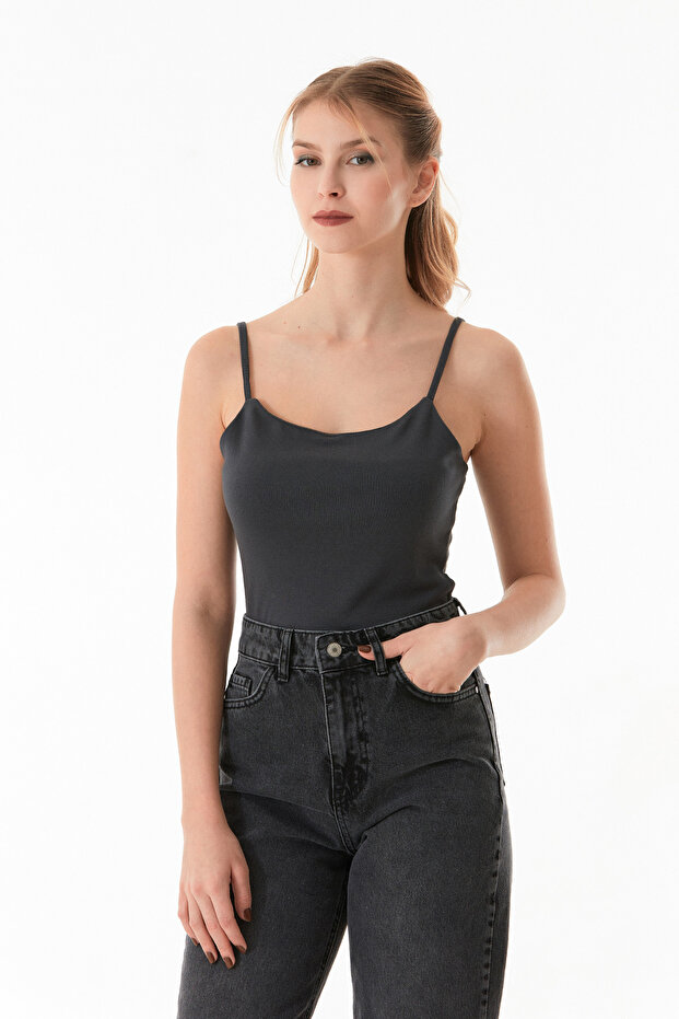 Basic Çıtçıtlı İp Askılı Body - 1