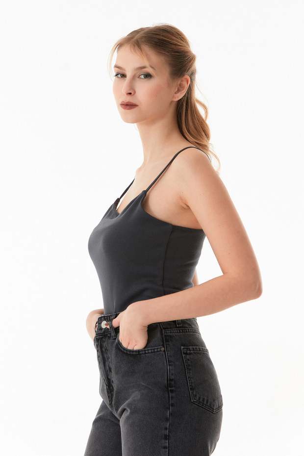 Basic Çıtçıtlı İp Askılı Body - 3