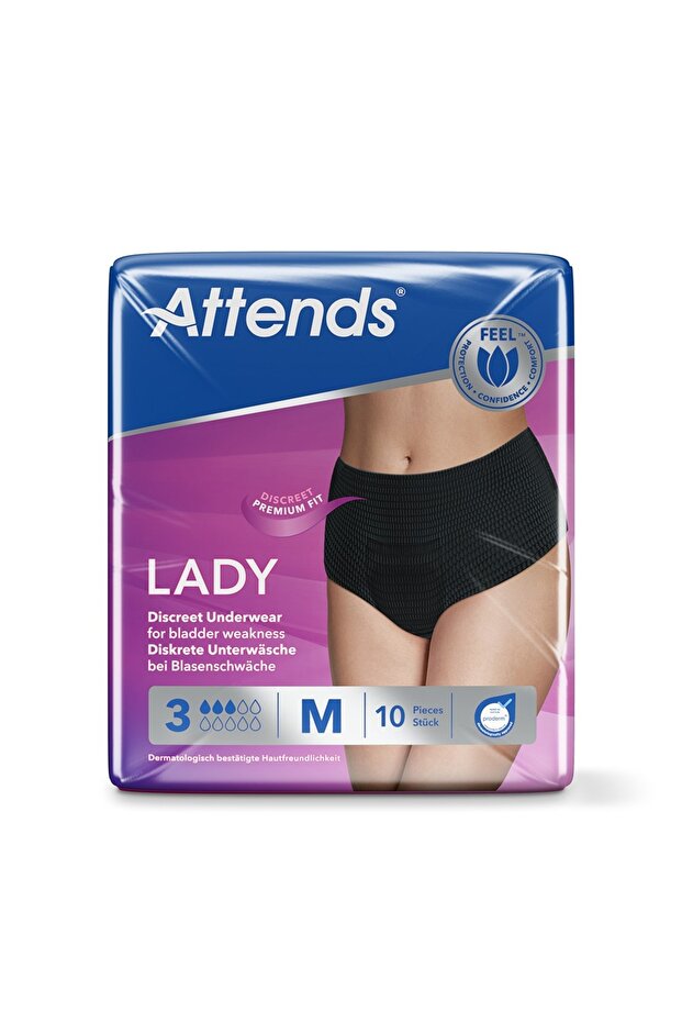 Lady Discreet 3 Underwear Medium Size - 10 Pieces