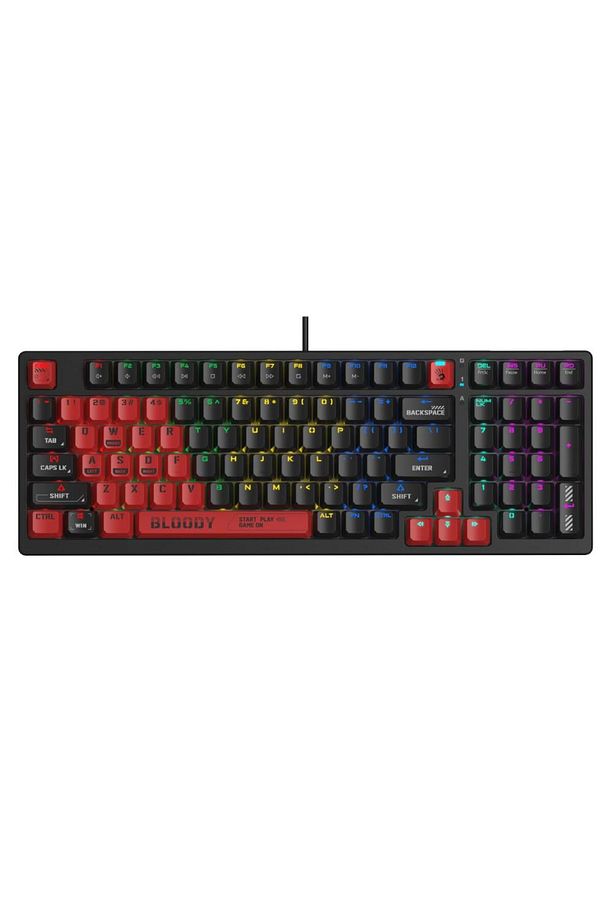 A4Tech Bloody S98 FIRE BLACK Hot Swappable Kablolu RGB Mekanik Gaming Klavye - 1