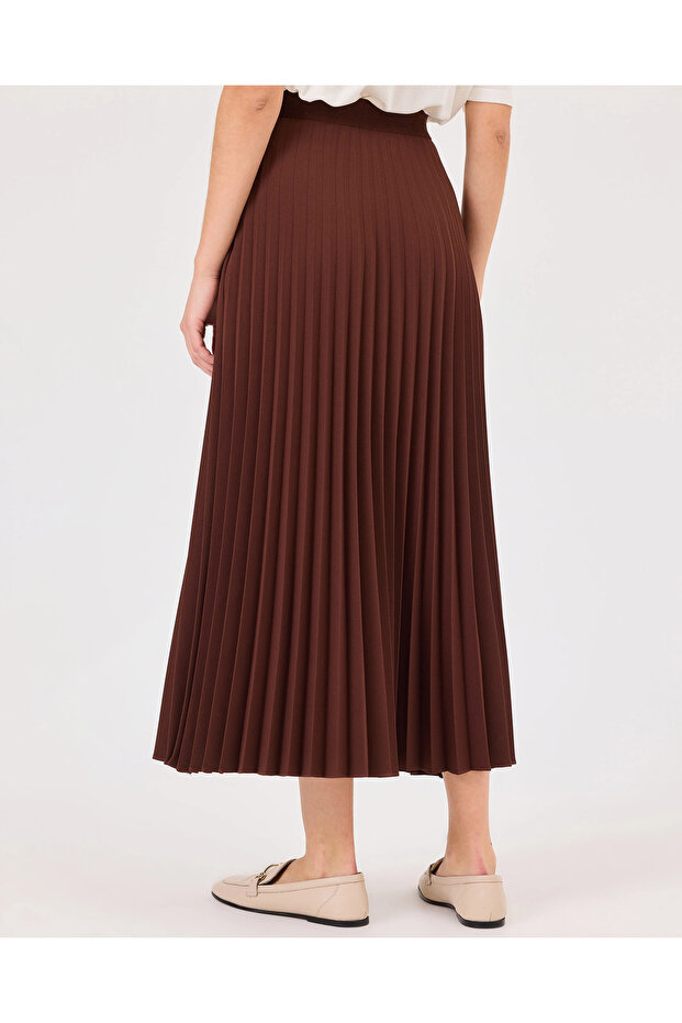 Pliseli Elastik Bel Etek - 6