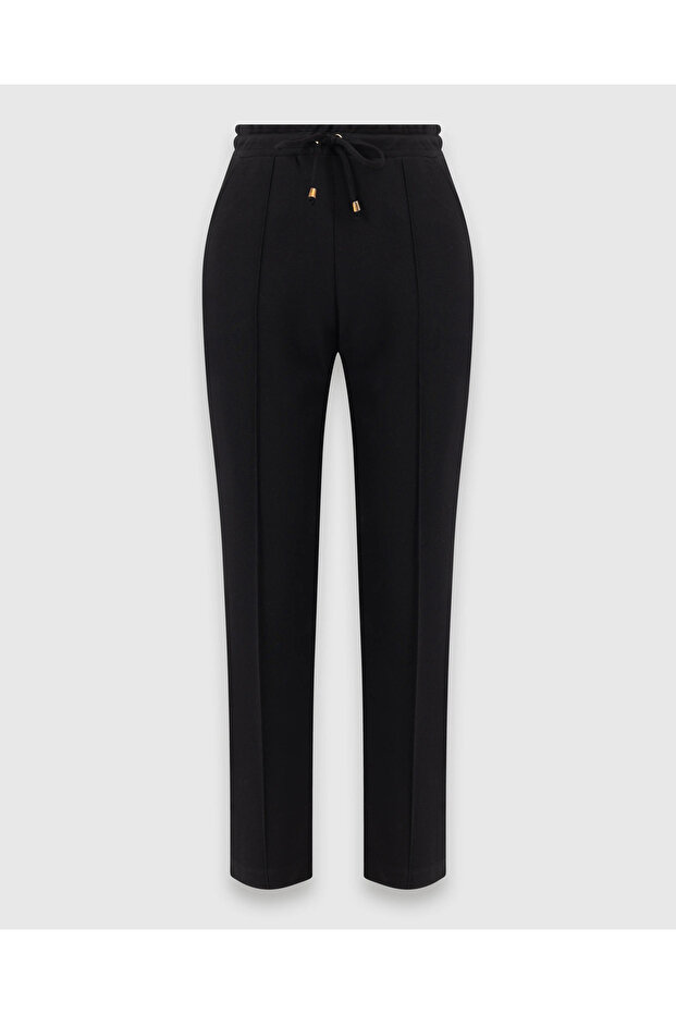 Elastik Bel Cepli Bilek Boy Pantolon - 4