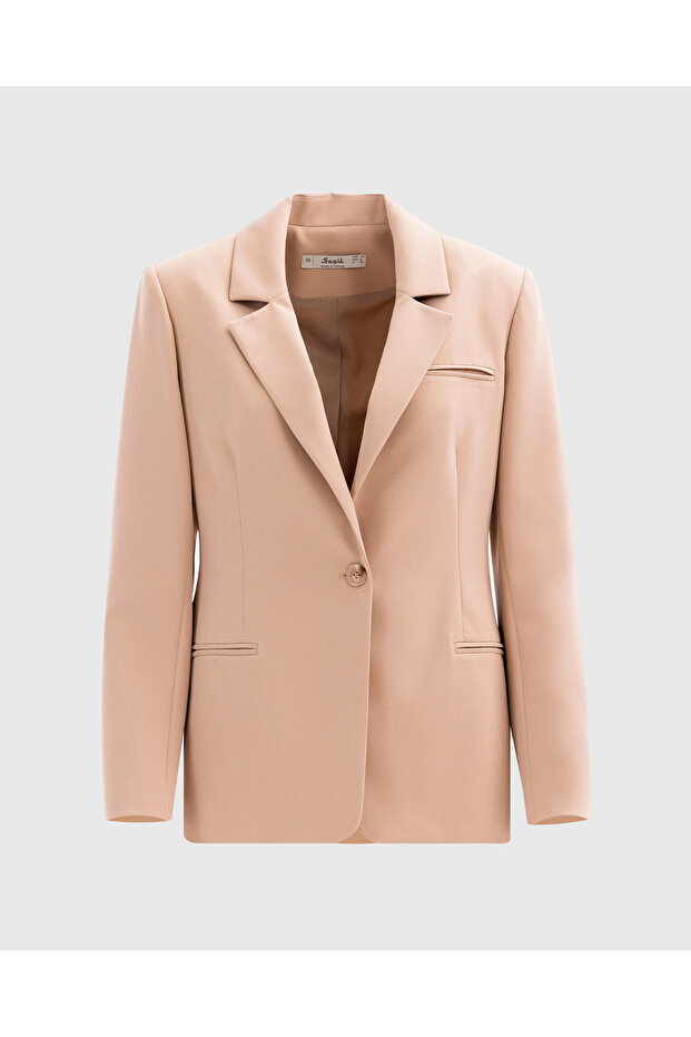 Tek Düğmeli Blazer Ceket - 6