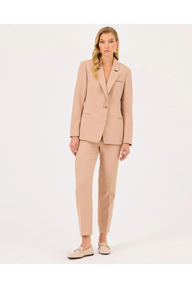 Tek Düğmeli Blazer Ceket - 3