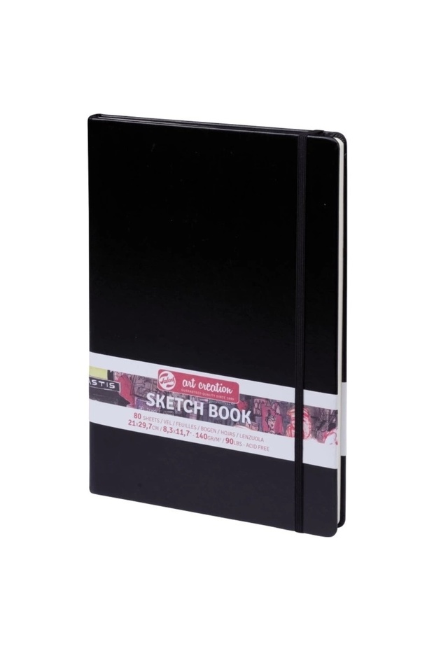 Talens Sketch Book 21x30cm 140g 80yp Sert Kapak Eskiz Defteri Siyah / 9314003M - 1