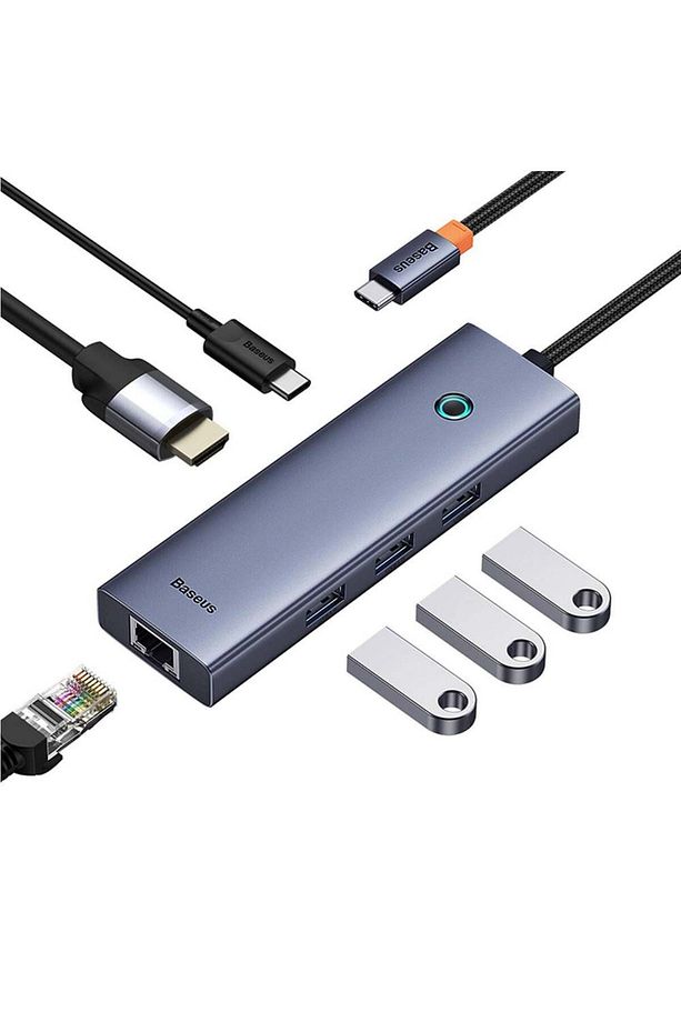 Flite Series 6-Port HUB （Type-C to HDMI4K@60Hz*1+USB 3.0*) - Uzay Grisi - 5
