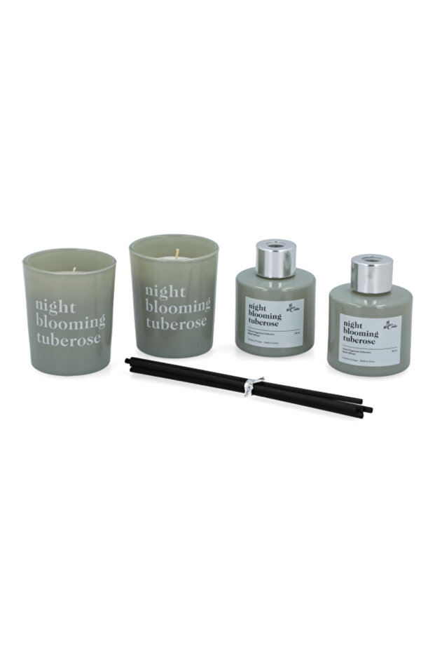 Night Blooming Tuberose Candle and Diffuser Set - 1