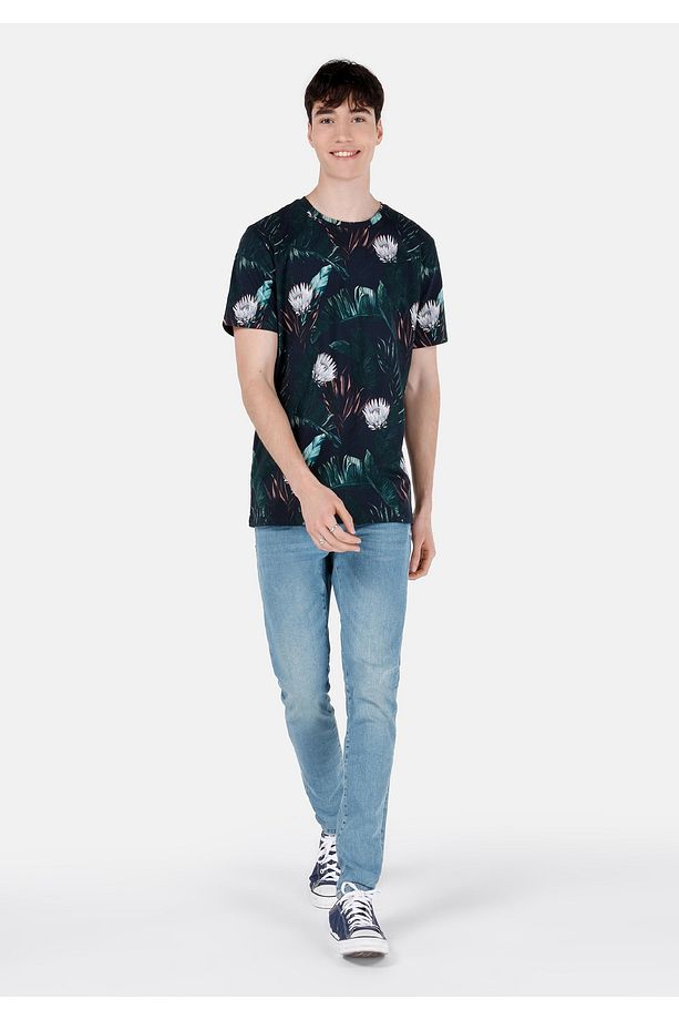 041 Danny Slim Fit Düşük Bel Dar Paça Erkek Mavi Jean Pantolon - 1
