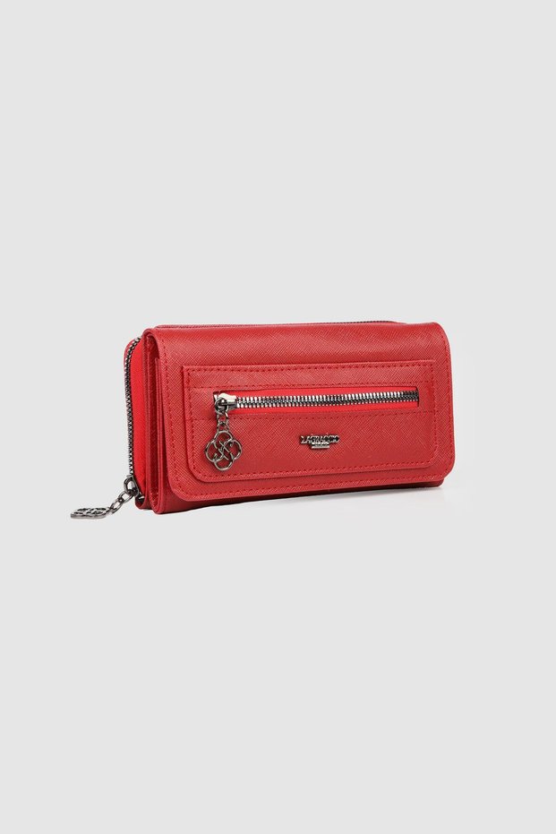 La'Graccio Paris Women's Kate Large Wallet Red