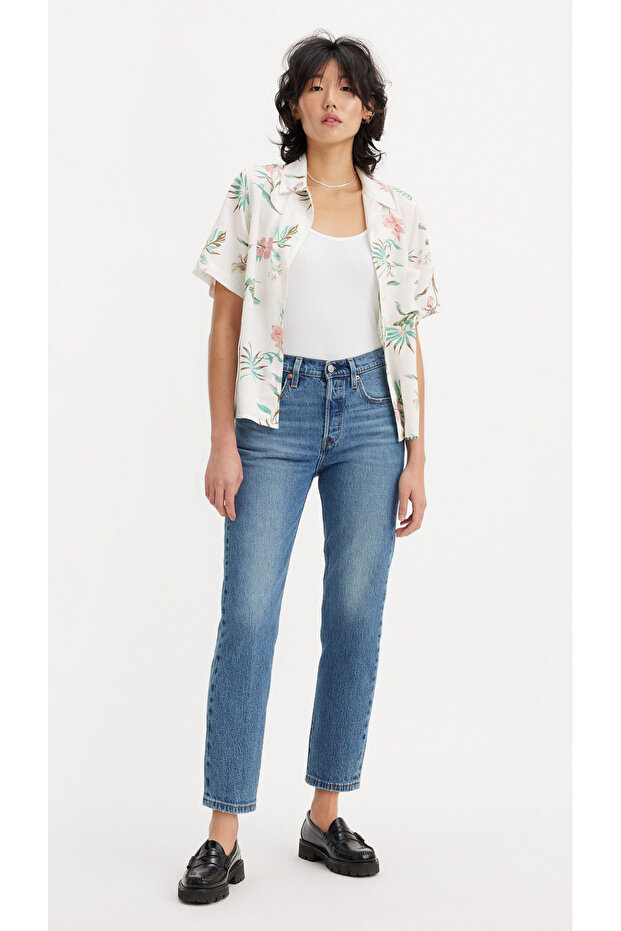 501 Crop Local Tr Blue Its True Women's Jeans A7739-0012