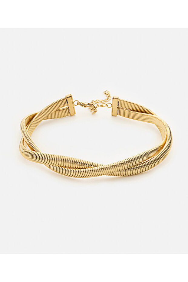 Paslanmaz çelik sarmal kolye - 1