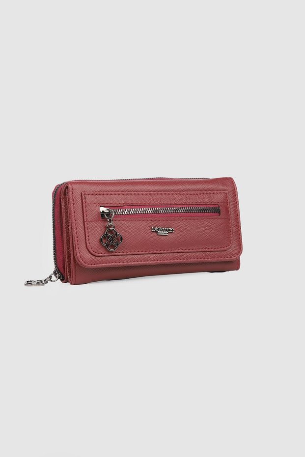 La'Graccio Paris Women's Kate Large Wallet Burgundy