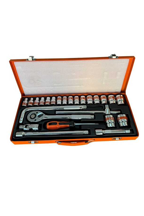 Tatian 25 Parça Lokma Takımı Tornavida Uzatma Cırcır 1/2" 6 Köşe - 2