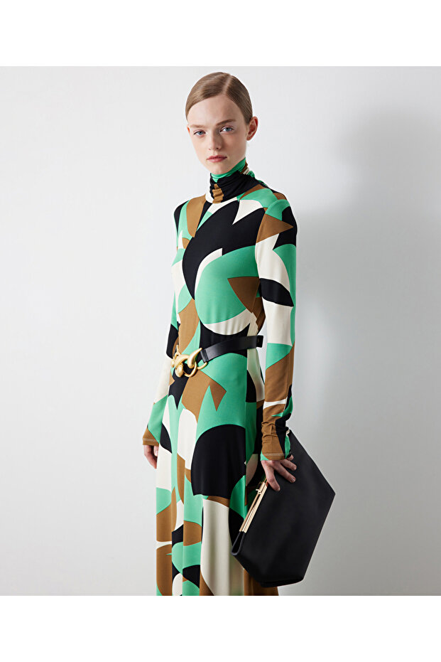 Patterned midi dress - 5