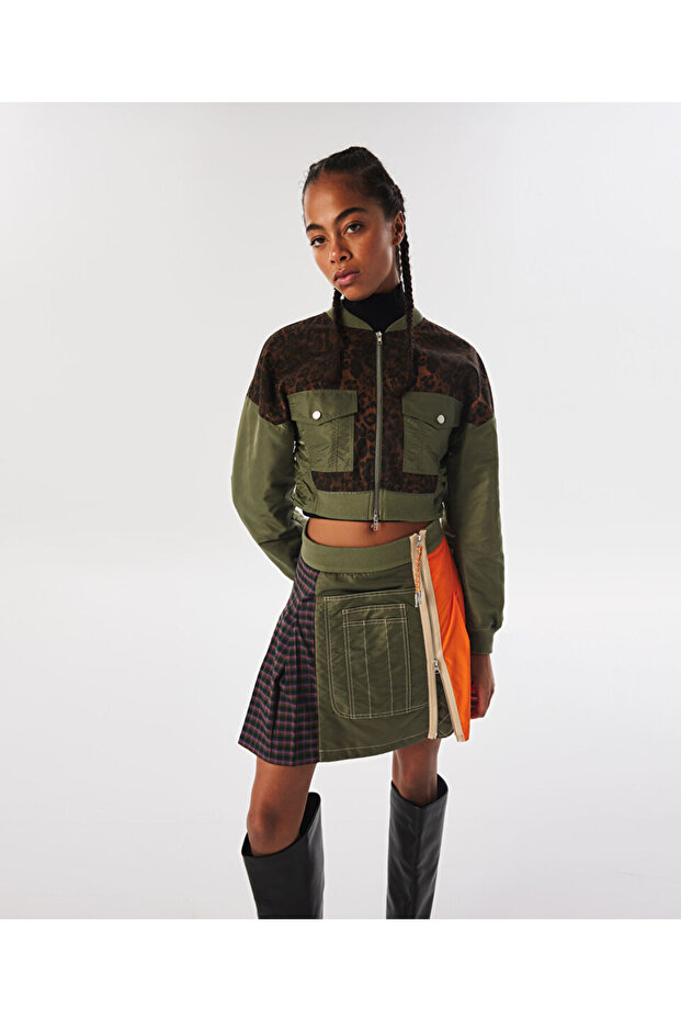 معطف بومبر بنمط الفهد - 1