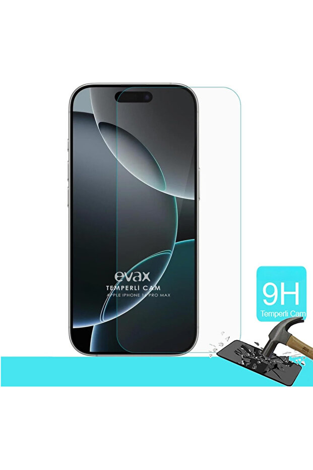 واقي شاشة زجاجي شفاف لهاتف iPhone 16 Pro Max - 9H HD+ - 3