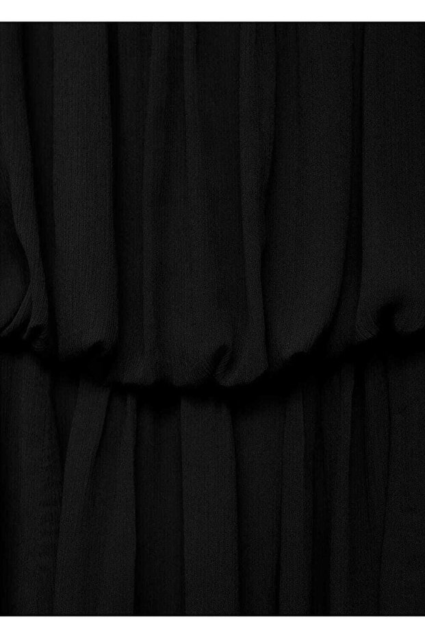 Büzgülü balon elbise - 7