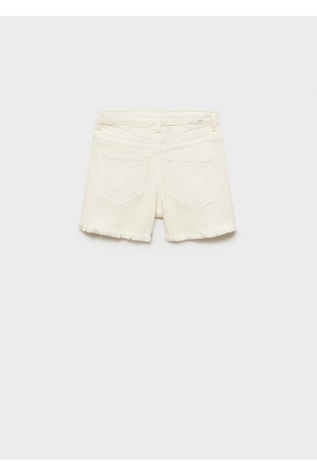 Paçaları dikişsiz denim şort - 4