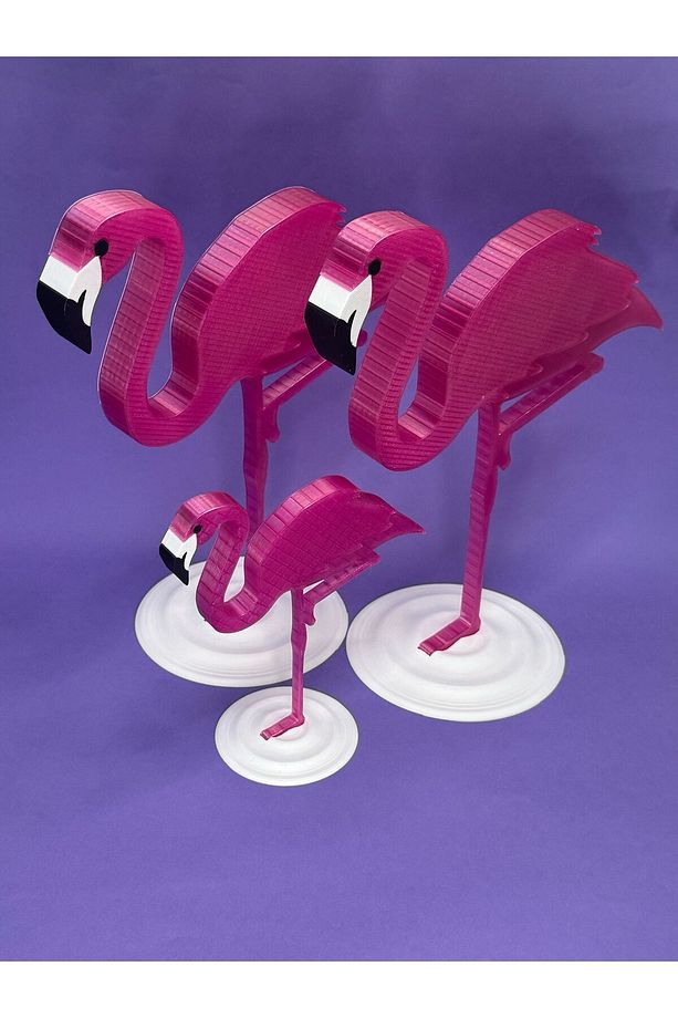 Flamingo Bahçe Dekoru 3 Lü set - 5