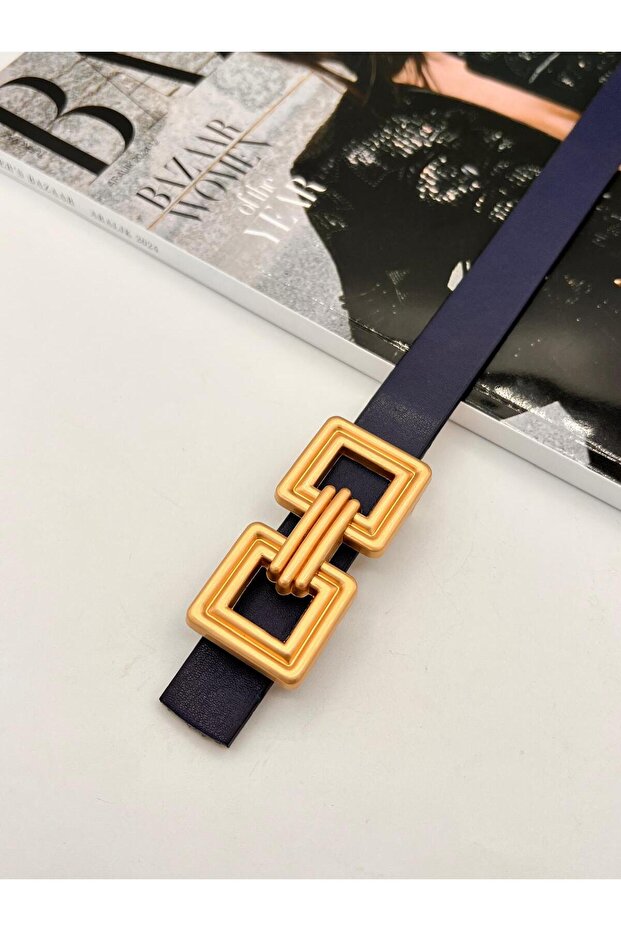 Square Pattern Women's Belt Trouser Belt Dress Belt Shirt Belt Coat Belt