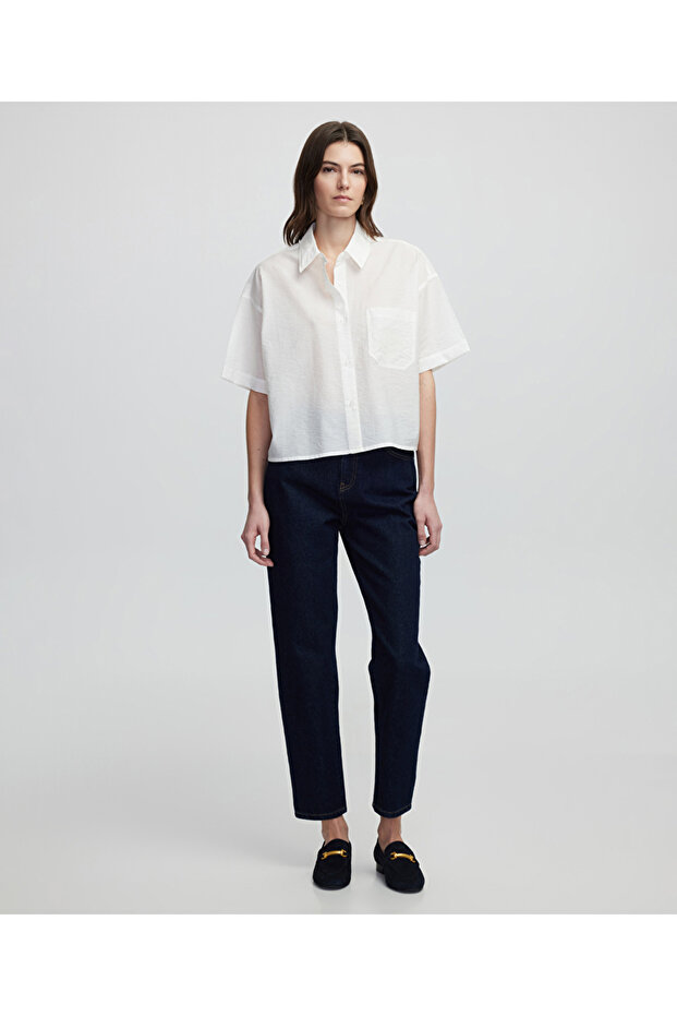 Monogram nakışlı gömlek - 1