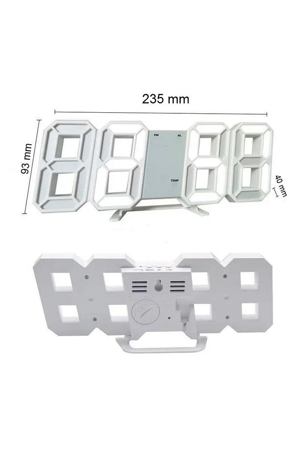 3d Led Sıcaklık Gösterge Akrilik Dijital Masa Ve Duvar Saati Usb Powered Modern Saat Alarm Evi Ofis - 6