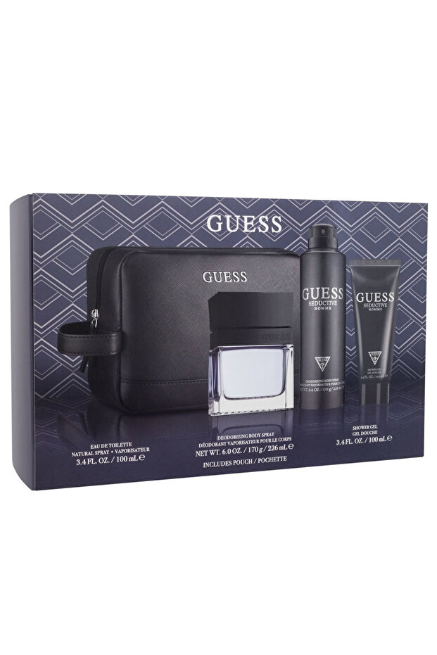 Guess Seductive Homme (M) Set Edt 100ml + Sg 100ml + Body Spray 226ml + Pouch