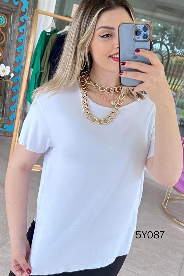 Bisiklet Yaka Bambu Tshirt 5y087 - 1