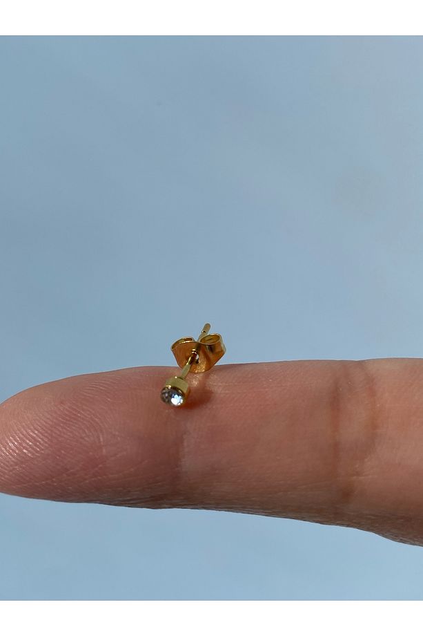 Çelik Tek  Küpe 3 MM - 1