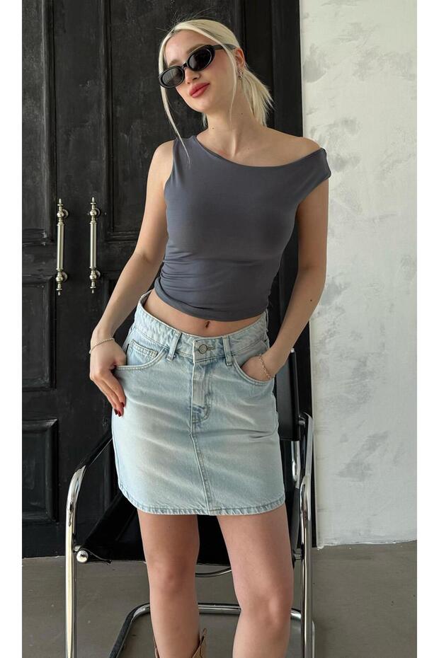 Μπλουζάκι Smoked Off Shoulder Basic Sh224 - 4
