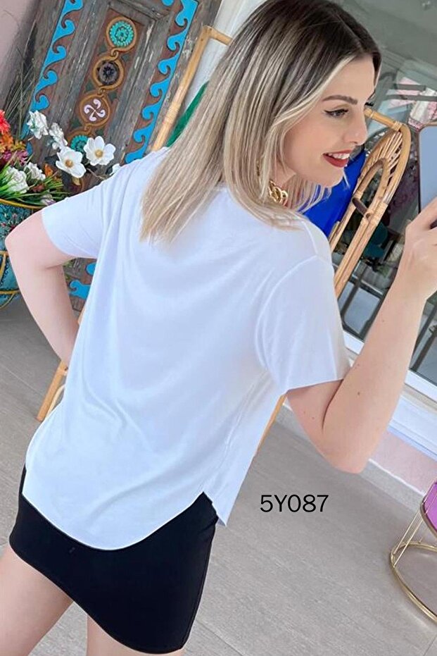 Bisiklet Yaka Bambu Tshirt 5y087 - 3