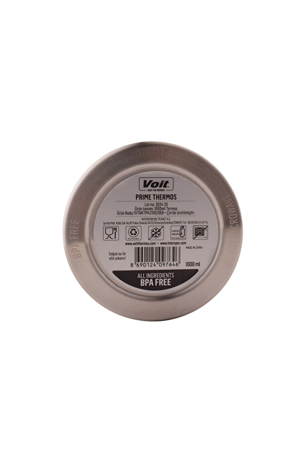 Prime Thermos 1000 ml | 316 Paslanmaz Çelik, Çift Cidarlı Vakum Yalıtımlı Termos - 5