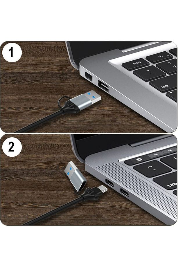 HU04A Type-C / USB A To 4K 60Hz 1080P HDMI Video Capture Yakalama Hub Adaptör - 2