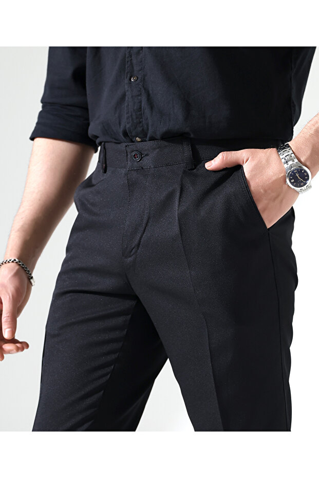 بنطال رجالي مريح بدون نمط - 7