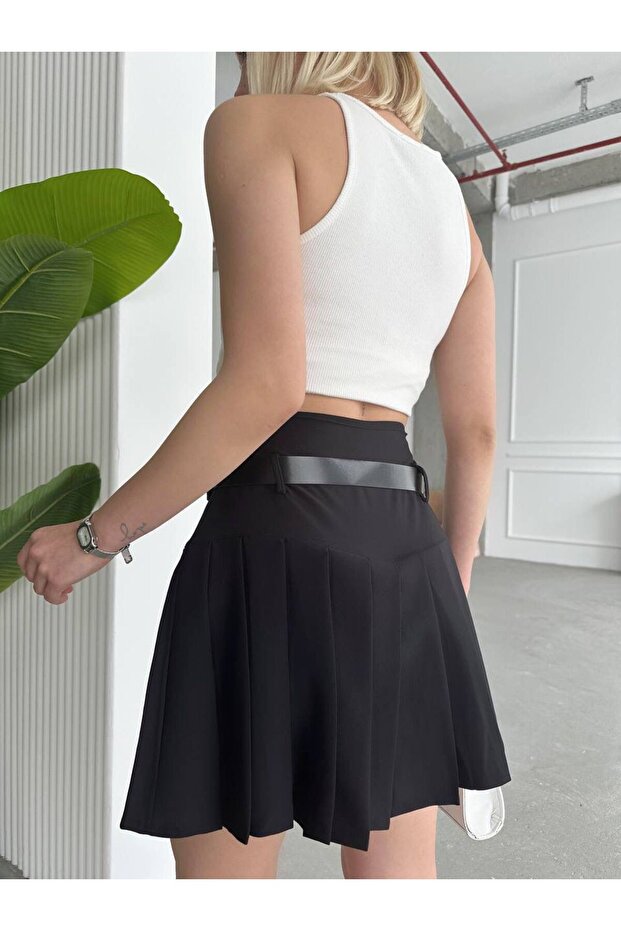 PİLİSELİ ŞORT ETEK - 1