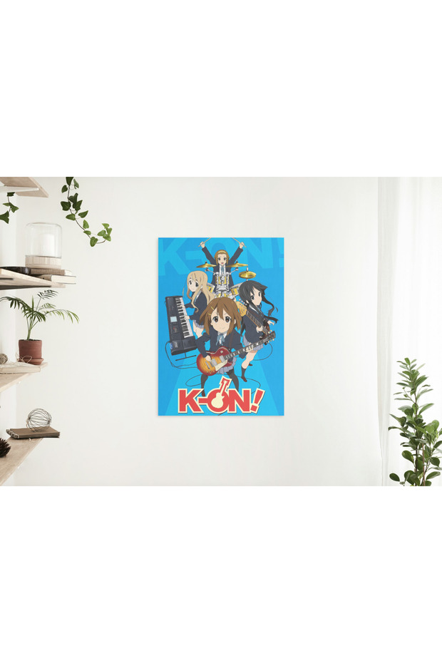 Anime K-On Characters Blue Pattern Design Wall Tapestry