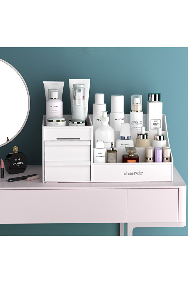 صندوق تخزين مستحضرات التجميل من نوع الدرج صندوق تخزين مستحضرات التجميل من البلاستيك - 7