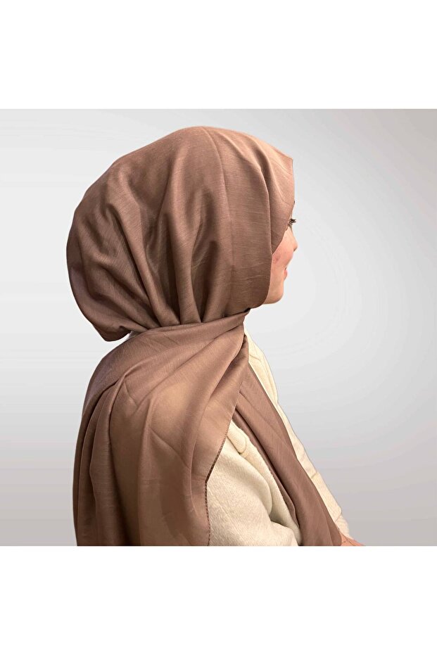 شال قطن بلون خالص - 1