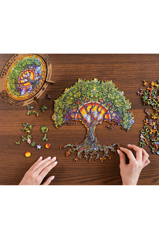 - Figured Wooden Puzzle Kit - Mandala Tree Of Life - King - 350pcs