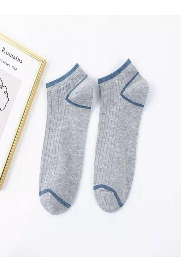 10'lu Erkek Çemberli Renkli Patik Ekonomik Paket Kısa Spor Sneakers Çorap - 8