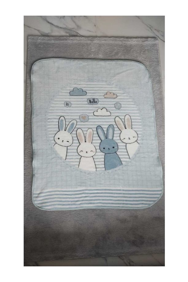 Hello Rabbıt Bebek Battaniyesi (100x120) [BEHREHANE] - 1