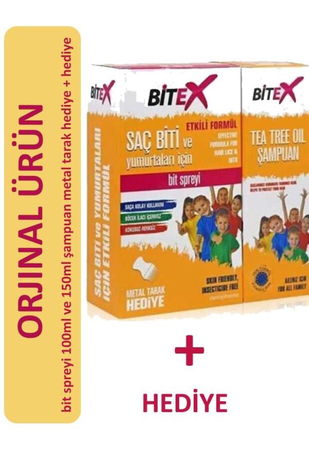 bit spreyi 100ml ve 150ml şampuan metal tarak hediye + hediye - 2
