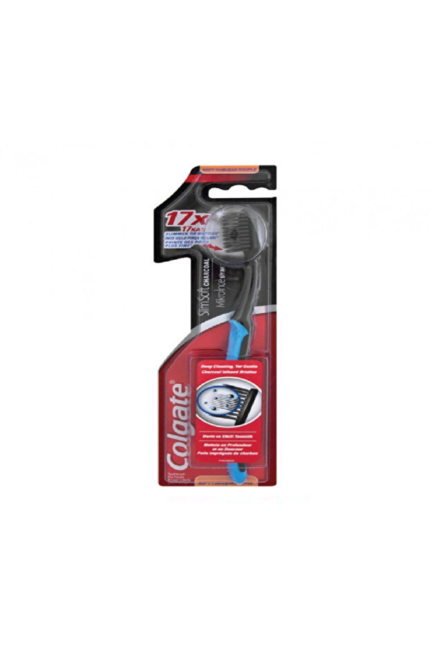 T.b Slim Soft Charcoal (010784) --- كولجيت فرشاة اسنان سليم سوفت بالفحم