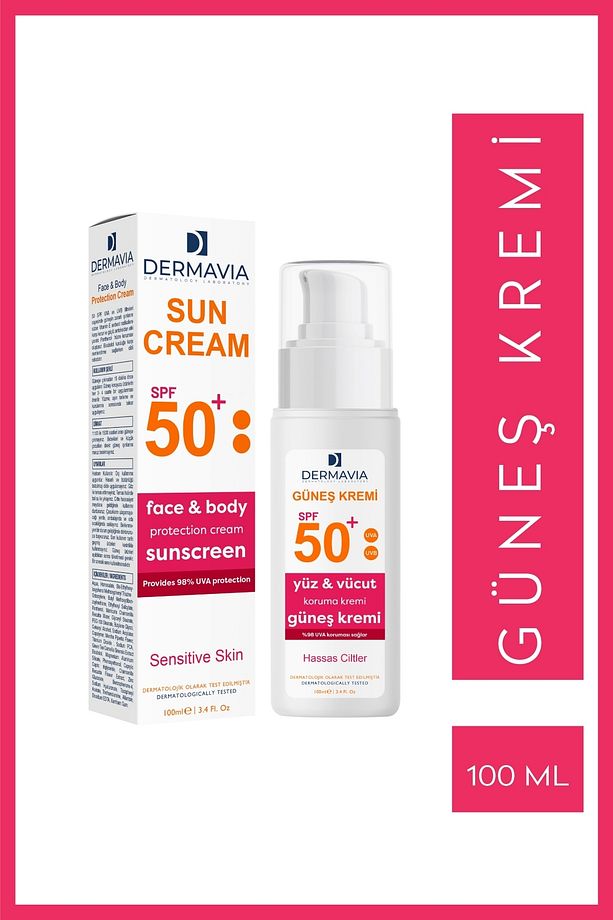 SPF 50+ Hassas Ciltler İçin Yüz ve Vücut Güneş Kremi 100 ml, Yüksek Koruma - 1