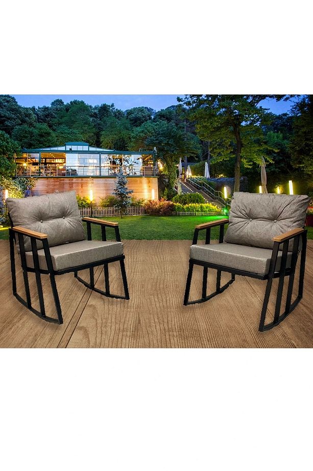 Balkon-bahçe-kafe Çay Seti Koltuk Oturma Takımı,oturma Grubu Çaysetleri Sallanır Koltuk - 1